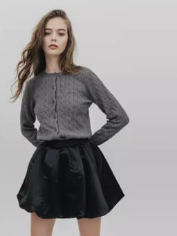 Lautaro Spring Summer Sweet Cute Soft Shiny Satin Mini Bud Skirt Women with Shorts High Waist Short Luxury Designer Clothes