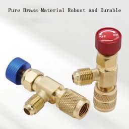 4/1Pcs R410A R22 Refrigeration Tool Air Conditioning Safety Valve Adapter Fitting Refrigeration Charging Copper Adapter With 1/4