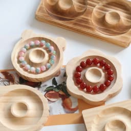 Wooden Beading Design Board Suitable Bracelet Display Stand For Jewelry Making Necklaces Crafts Tray Practical Display