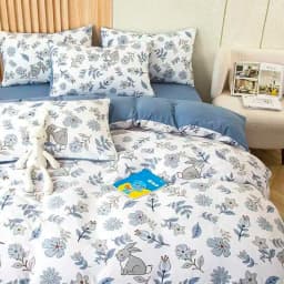 1PC Floral Washed Cotton Duvet Cover - Single/Queen/King Size Housse De Couette 이불커버 Funda Nórdica (No Pillowcase)