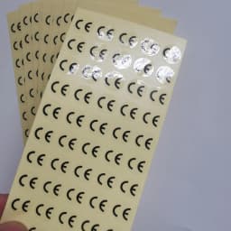 1cm Round CE Sticker White/Silver/Hologaphic/Clear Base Circle Label 500pcs