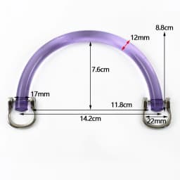 1/2/4Sets Acrylic D Shape Bag Handle with Two Metal Buckle Transparent Resin Wristband Handbag Decor Ring Frame Bags Part
