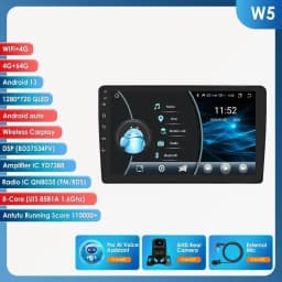 Hizpo CarPlay Android 14 Auto Radio for For Audi A4 B6 B7 S4 RS4 1999-2008 Seat Exeo 4G Car Multimedia GPS 2din Autoradio System