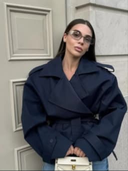 Women Black Long Solid Color Trench Coat Stand Collar Loose Drop Shoulder Single-breasted Windbreaker Lady Commute Outing Wear