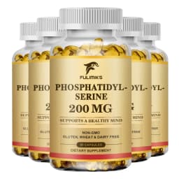 Phosphatidylserine 200mg Capsules, Support Memory Concentration Cognitive Function, Relieve Mental Stress & Nourish Brain Health