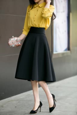 Spring New plus Size White Midi A-Line Skirt Pleated Retro Puffy Umbrella Half-length Slimming Skirt Women's Fashion