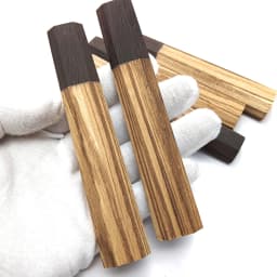 1piece Zebrawood Octagonal Knife Handle for DIY Semi-finished Damascus Knife Handle Material Kitchen Knife Handle Length 116mm