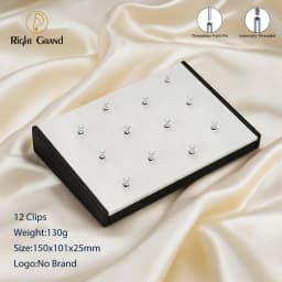 Right Grand High Quality Black Fiberboard Leather Display Stand for 14G 16G Threaded and Threadless Piercing Body Jewelry