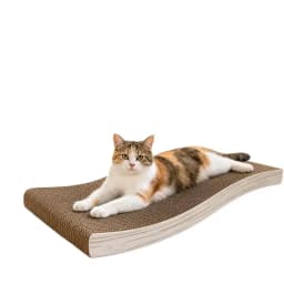 Ergonomic Wave Shaped Cardboard Cat Scratcher Durable Indoor Sleeping Bed Rest Pad For Cats