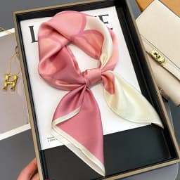 Luxury Silk Feeling Shawl Square Scarf Women Spring Hijab Fashion Wraps Neckerchief Female Hair Bands Ribbon Headband Bandana