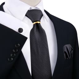 Necktie Ring For Men Luxury Tie Handkerchief Cufflinks With Gold Metal Ring Suit Paisley Red Tie For Wedding 8cm Man Accessories