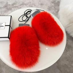 2026 New Style Winter Warm Genuine Fox Fur Covered Gloves Women Fashion Real Fox Fur Glove Outdoor Russia Thick Glove Women Warm