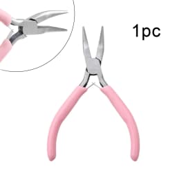1/5/10pcs Pink Color Handle Anti-slip Splicing and Fixing Jewelry Pliers Tools & Repair Kit, for DIY Jewelery Making