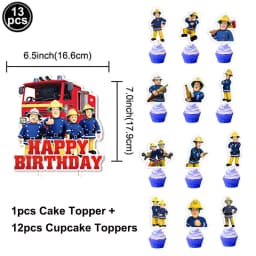 Jumbo Fireman Sam Balloons Fire Truck Foil Ballons Firefighter Themed Birthday Party Decortions Baby Shower Fire Engine Ballons