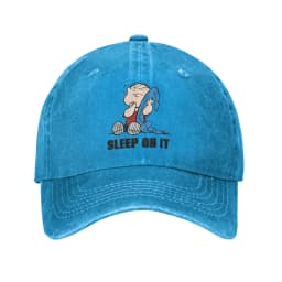 Snoopy Joe Cool Baseball Caps Vintage Distressed Denim Cartoon Headwear Unisex Style Outdoor Activities Adjustable Fit Caps Hat
