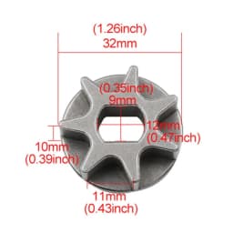 M10 M14 M16 Sprocket Chain Saw Gear for Grinder Replacement Gear Chainsaw 7/6/3 Tooth Electric Bracket Power Tool