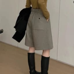 Chic Women Thicken Warm Loose Pockets Faux Woolen Straight Shorts 2025 Autumn Winter High Waist Ladies Wide Leg Shorts N190