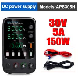 Wanptek 30V 5A 10A 60V 5A 120V 3A Lab DC Power Supply Adjustable Digit Display Memory Function Power Supplies Voltage Regulator