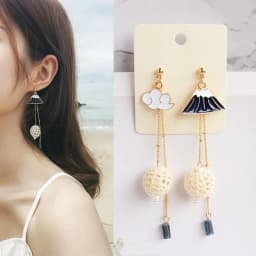 32 Style Colorful Enamel Cartoon Cute Rabbit Fox Ear Clips Funny Cat Bear Long Clip on Earrings Without Piercing for Women Girls