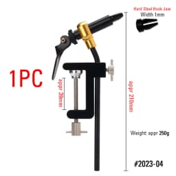 Wifreo Rotary Fly Tying Vise Tools Brass C-clamp Rotating Hook Tool Steel Whip finisher Bobbin Thread Holder Basic Fly Hook Tool