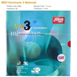 Original DHS New Hurricane 3 National Table Tennis Rubber Orange Sponge Blue Sponge Professional Table Tennis Racquet Rubber