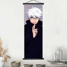 Jujutsu Kaisen Gojo Satoru & Geto Suguru Anime Art Fabric Wall Hanging Scroll Home Decor