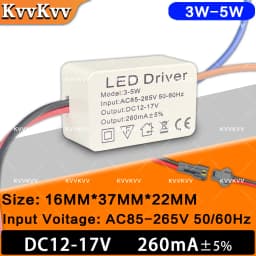LED AC85-265V Lighting Transformer 3W 5W 7W 12W 18W 24W Constant 12V Drive Power Supply For DIY LED Home Panel Downlight Bulb