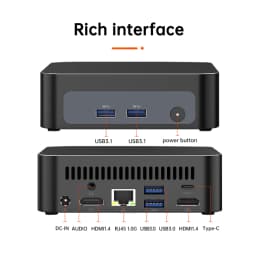 Topton Metal Palm Gaming Mini PC AMD Ryzen 7 7730U 5825U 5800U R5 7530U Office PC Mini Computer NVMe DDR4 Windows 11 WiFi6 BT5.2