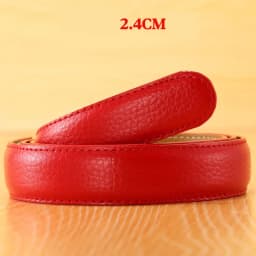 2.4 2.8 3.0 3.5 Width Belt No Buckle for Automatic Buckle PU Leather Belts Without Buckle for Men Women No Buckle 4 Size Wide