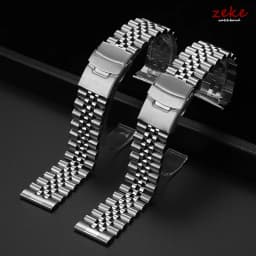 Solid Stainless Steel Watch Bracelet for Jubilee for Seiko SKX007/009 Silver Metal Watch Band 18mm 20mm 22mm Folding Clasp Strap
