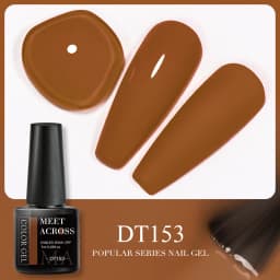 MEET ACROSS 7ml Orange Red Pink Gel Nail Polish Laser Sparkling Soak Off Semi Permanent Nail Art UV Gel Varnishes Spring Summer