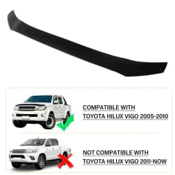 Matte Black Hood Deflector Bonnet Protector Guard Trim FOR TOYOTA HILUX VIGO 2005-2010 4X4 Car Accessories