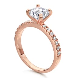 WUIHA Real 925 Sterling Silver Rose Gold Round 7MM VVS1 White Sapphire Created Moissanite Ring for Women Gift Drop Shipping