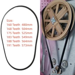 160-191 Teeth 480-573MM Multiple Sizes Bread Maker Belt Kitchen Replace Repair Parts Replacement Rubber