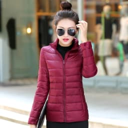 M-8XL White Duck Down Jacket for Women Winter Warm Down Coat Light Weight 2023 New Stand Collar Pocket Zipper Casual Outerwear