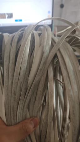 10 Meters PE Wood Color PE Flat Gradient Synthetic Rattan Material Weaving Plastic Cane For Outdoor Chair Table Basket