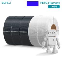SUNLU 5KG PLA/PETG/ High Speed Matte PETG Filament 1.75mm 1KG Without Tray 3D Printer Filament for 3D Printer,Refll Filament