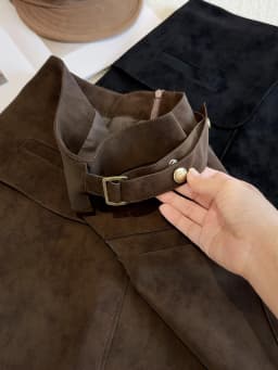 2026 Retro Vintage High Waist Wrap Mini Suede Skirt for Women Autumn Winter Solid A-line Korean Bodycon Casual Sheath Skirts Y2k