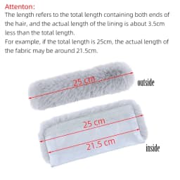 New 1 Pc Plush Fur Furry Bag Strap Covers Sleeves with Loop Fastener Cover for Bag Handles Replacements Accessories