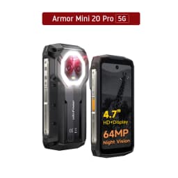 Ulefone Armor Mini 20 Pro 4.7" Rugged Phone 5G Smartphone Android 14 6200mAh 16GB(8+8) 256GB 64MP Night Vision 33W Fast Charge