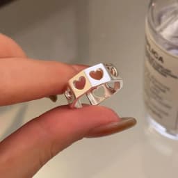 925 Sterling Silver Sanding Face Adjustable Rings For Women Ladies Elegant Luxury Quality Jewelry Accessories Jewellery