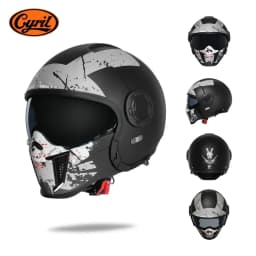 Modular Motorcycle Helmet Double Lens Full Face Motorcycle Helmet Man Woman Retro DOT Open Face Motorcycle Helmets Casco Moto