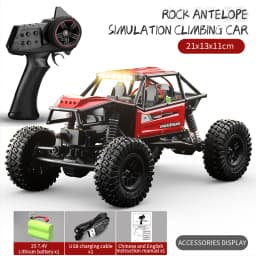 1/18 RC Climbing Car 4WD Off-road Remote Control Vehicle RTR Rock Crawler Big-wheel 4x4 Electric Truck Model Toys for Kids