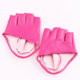 11CM Women Stage Performance Half Palm Finger Leather Gloves Concert Street Dance Pole Dancing Catwalk Cool DS