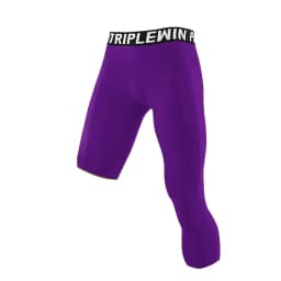 Summer Men Capri Running Tights GYM 3/4 Pants Male Basketball Football Soccer Fitness Exercise Sport One Leg Cropped Leggings 30