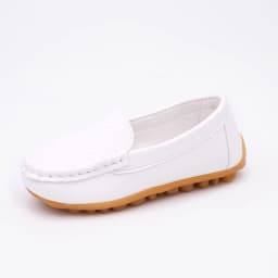 Kids'Casual Shoes Solid Color PU Leather Fashion Spring Flat Shoes For Children Anti-slip Black White Shoes Size 21-36
