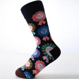 Combed cotton new lighthouse retro Japanese tide socks men and women embroidered mid-tube socks
