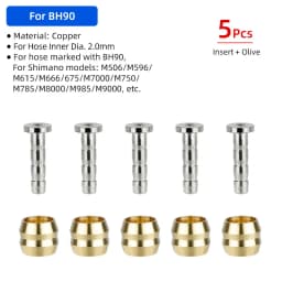 Bicycle Brake Copper Olive Head Connecting Insert/Oil Needle Kit for Shimano BH59 BH90 Sram Magura Tektro Hydraulic Disc Brake