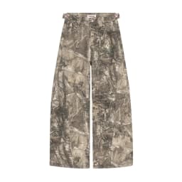 UNITIM Spring Men Straight Pants American Washed Camouflage Embroidered Letter Casual Pants Vintage Baggy Men Wide Leg Trousers