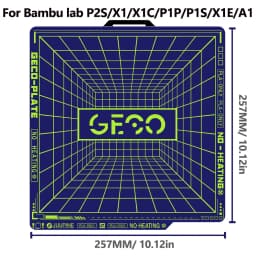 Juupine GECO Plate For Bambu Lab H2D X2D Build Plate PLA Bed Cold Plate For X1C A1 P2S X2D SuperTack Glacier For Bambu H2s Plate